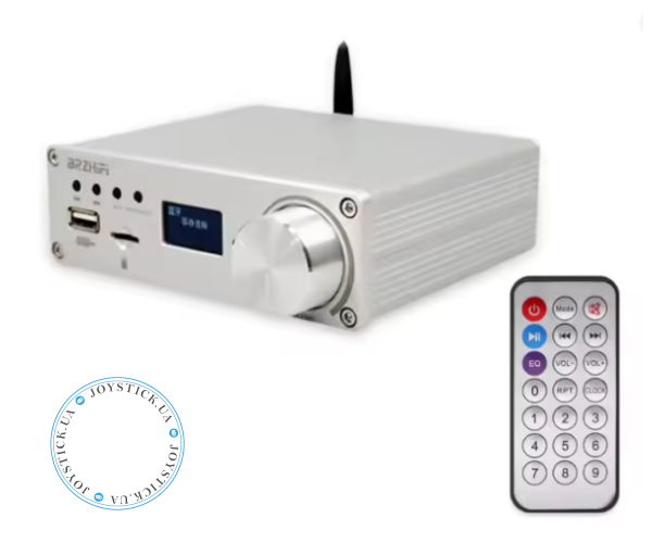 Two-channel amplifier BRZHIFI Audio C40 Hi-Fi 130Wx2 based on TPA3250 and DAC ES9023 support Bluetooth and remote control Color Metallic